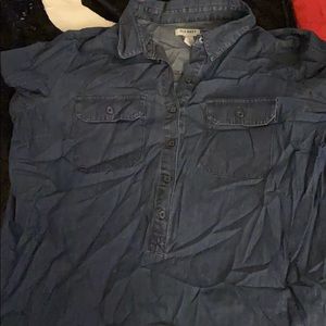 Blue jean pullover shirt